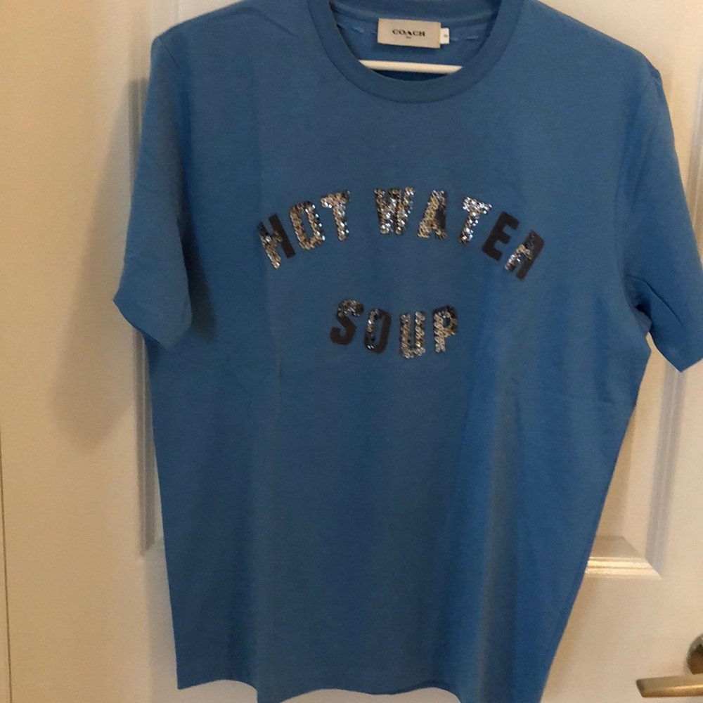 Coach unisex sequins t shirt size S